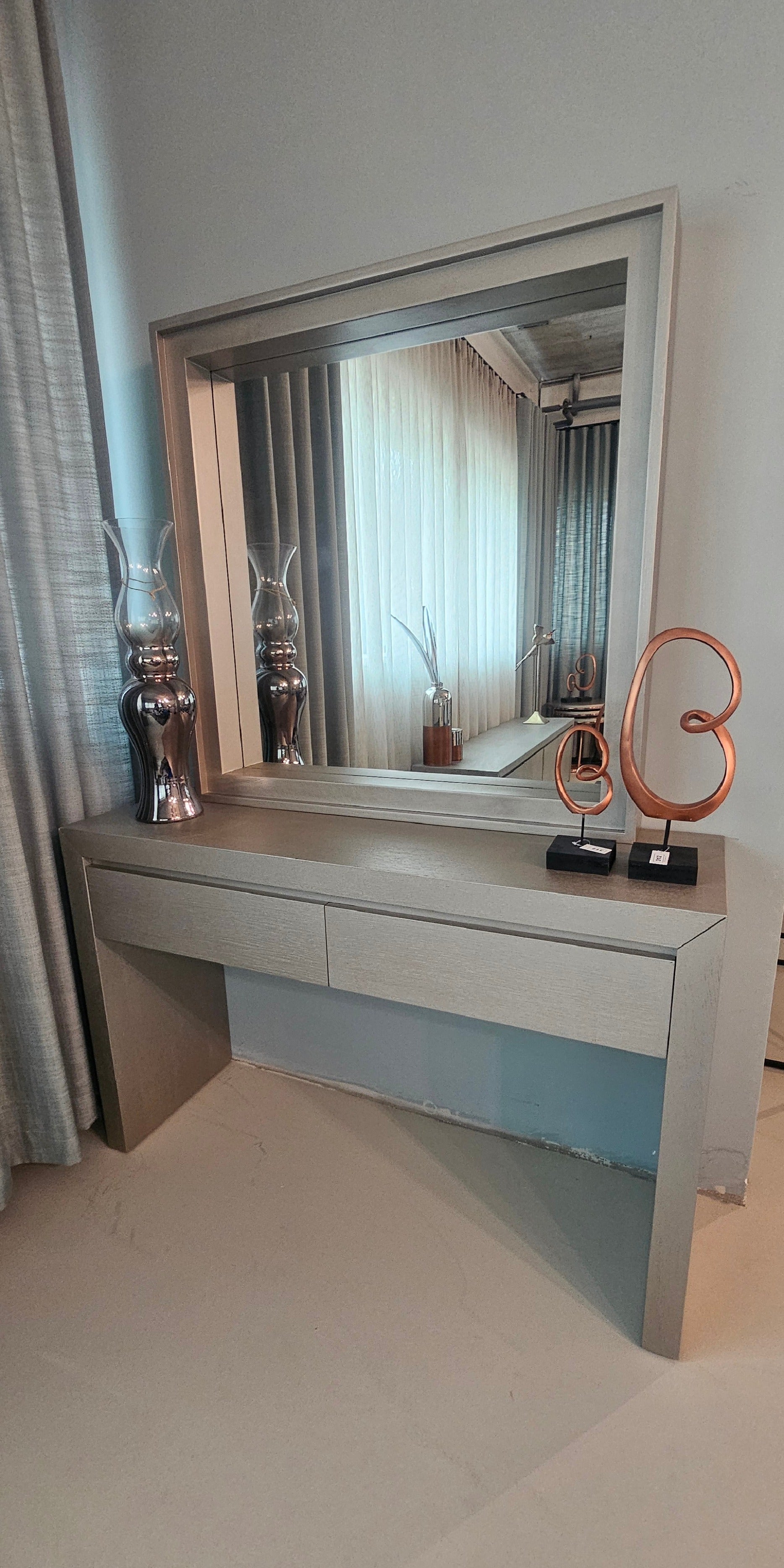 Rotterdam consoletafel - Platin 3 eiken - vooraanzicht