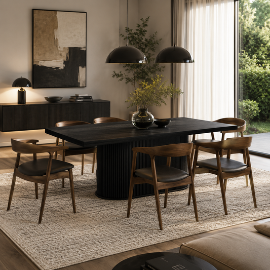 Rotterdam eettafel – Apollo poot, zwart eiken