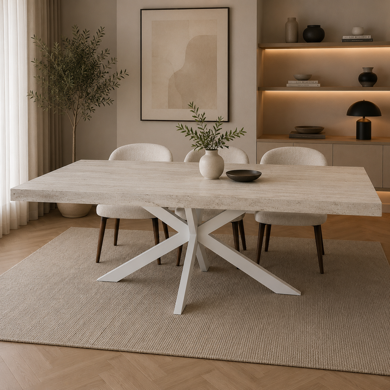 Rotterdam eettafel – spiderpoot, zwart eiken