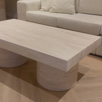 Rotterdam Coffee Table Como Leg Travertine Hpl