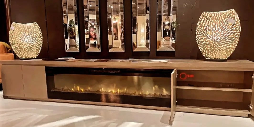 Rotterdam TV with dimplex fireplace Platin ! Oak