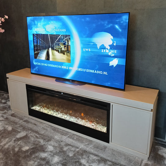 Rotterdam TV with dimplex fireplace Platin ! Oak