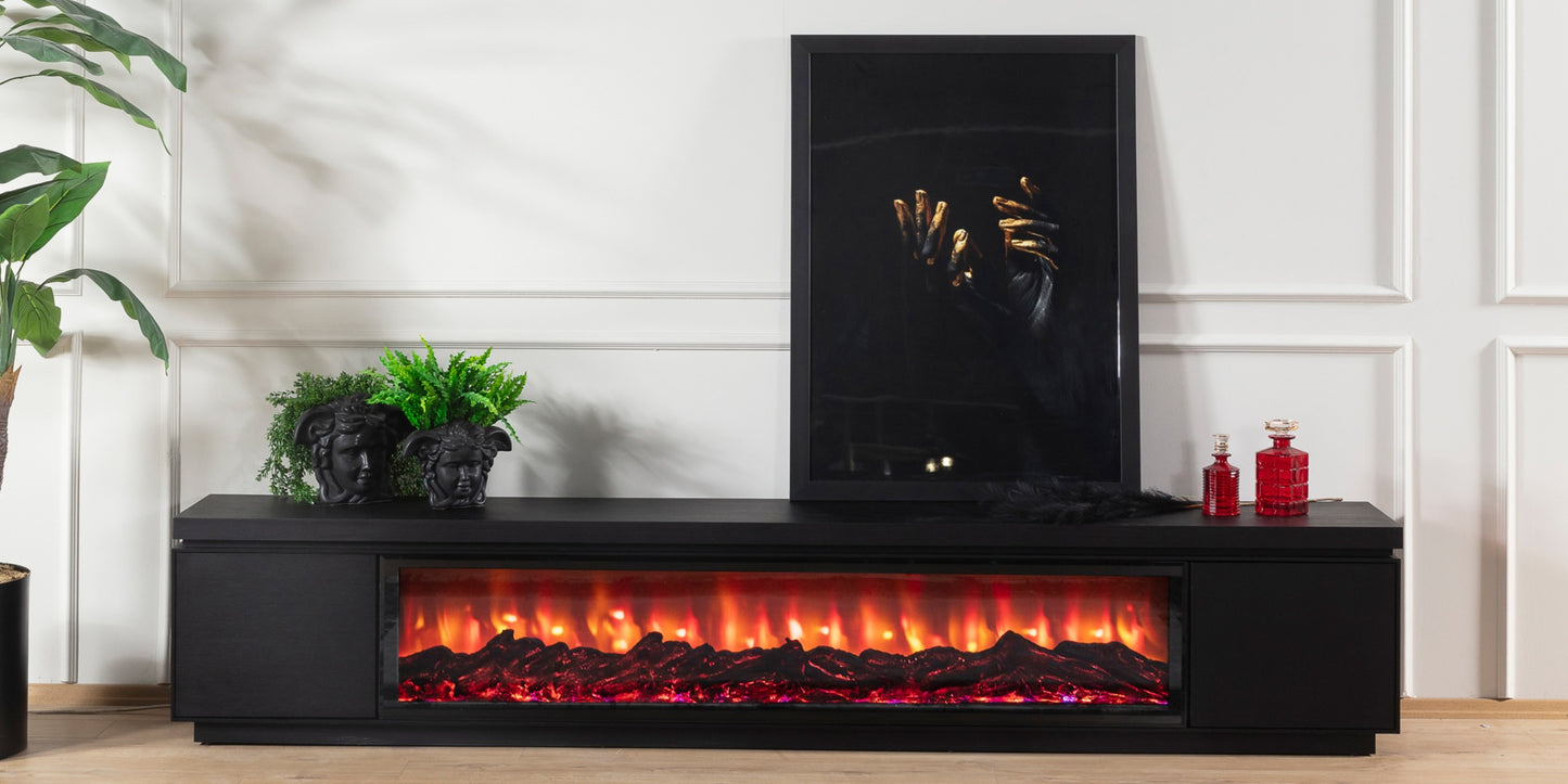 Rotterdam TV with dimplex fireplace Platin ! Oak