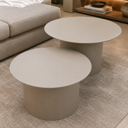 Slim salontafel - Como poot, Platin 3 MDF