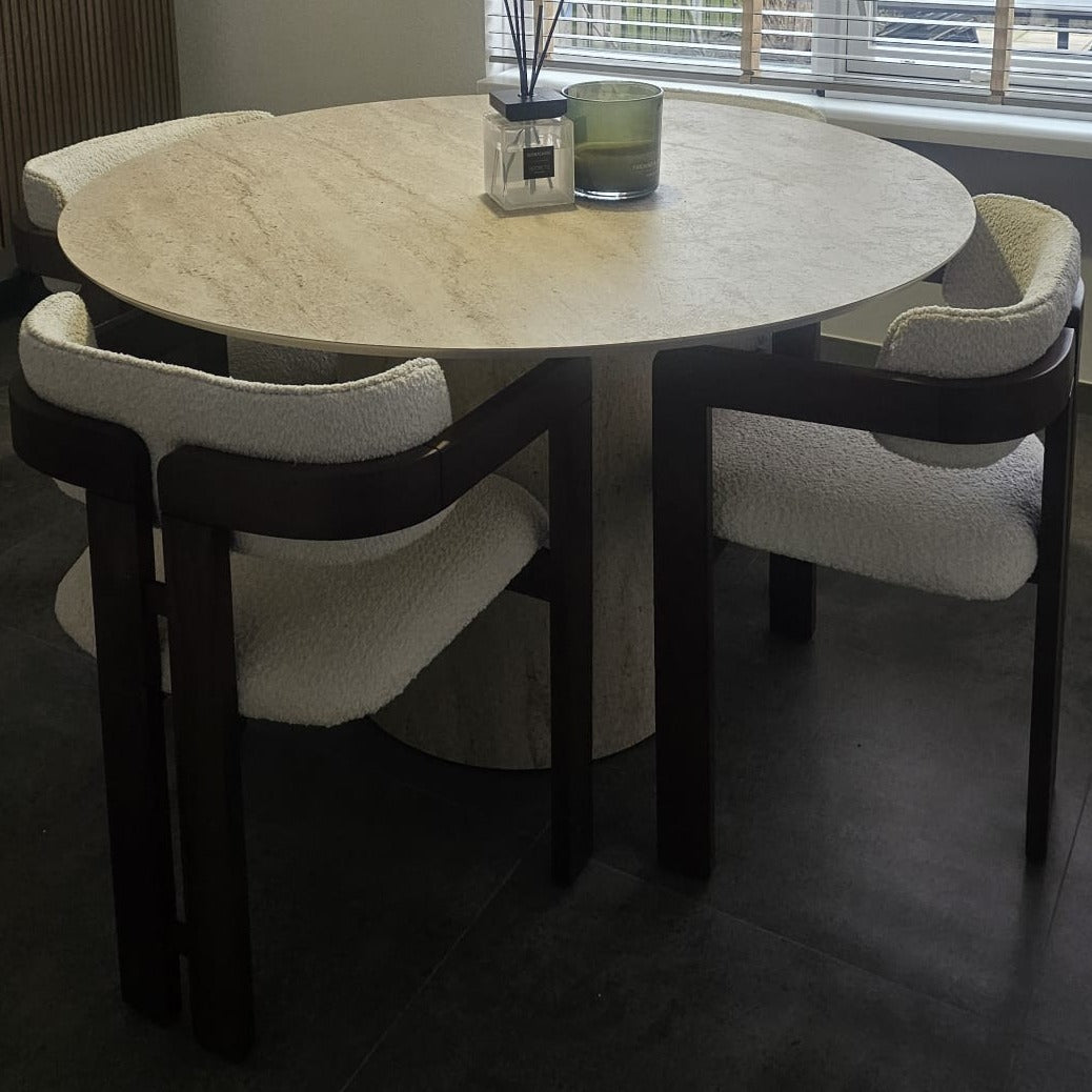 Slim Dining Table Como Leg Travertine Hpl