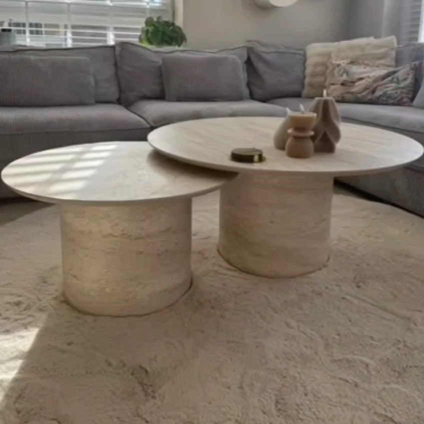 Slim Coffee Table Como Leg Travertine Hpl