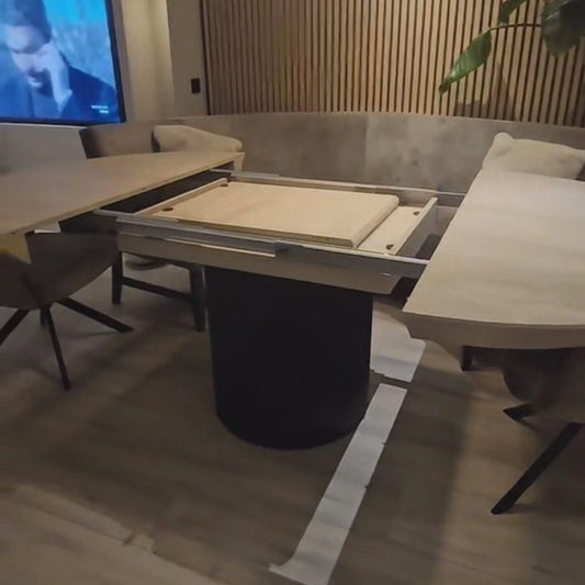 Spider Round Dining Table Tweety Leg Platin 3 Oak Black Leg