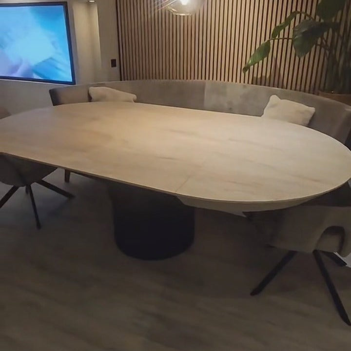 Spider Round Dining Table Tweety Leg Platin 3 Oak Black Leg