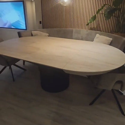 Spider Round Dining Table Tweety Leg Platin 3 Oak Black Leg