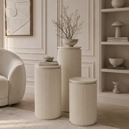Stone zuilenset – zwart eiken