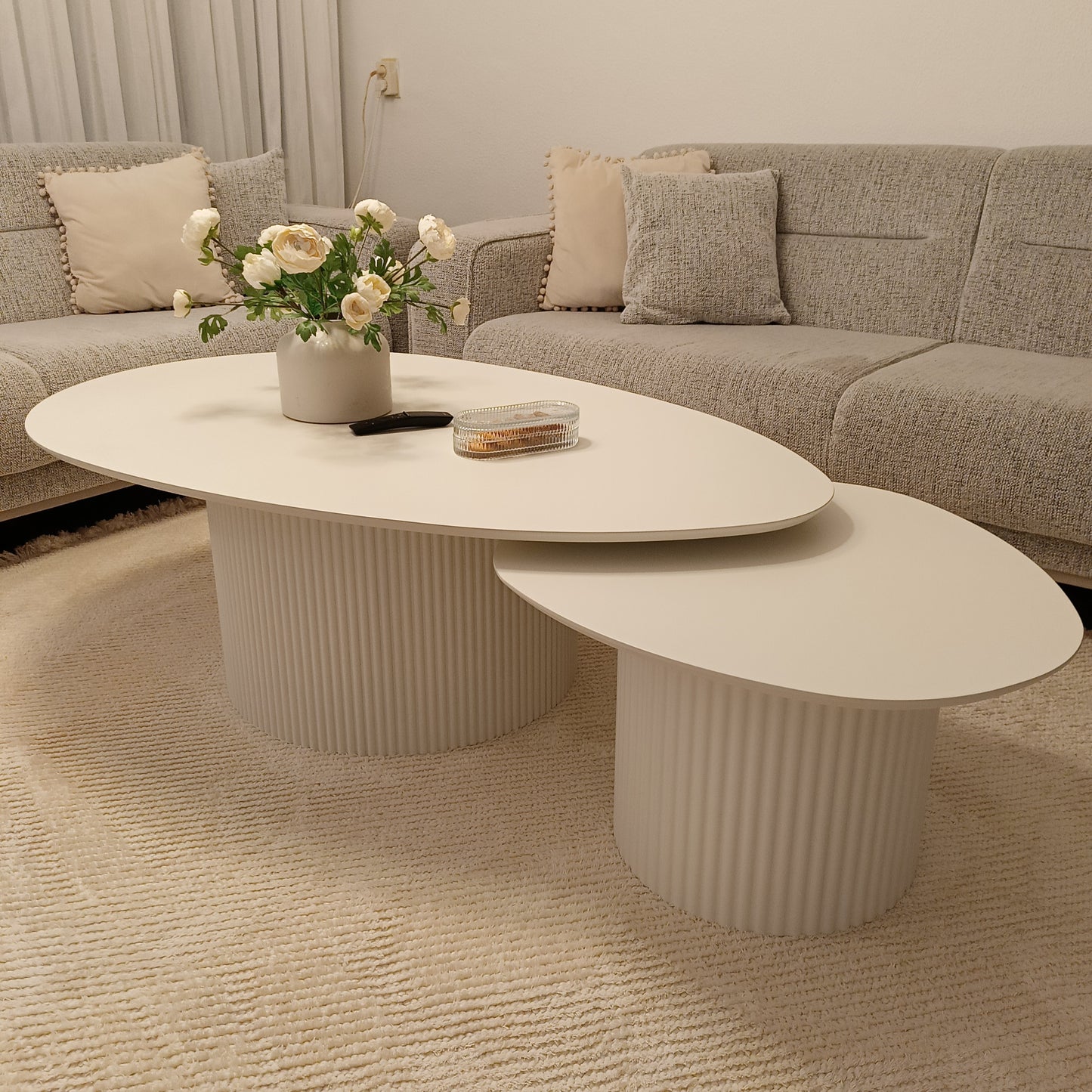 Torino Coffee Table Tweety Leg Off White Mdf