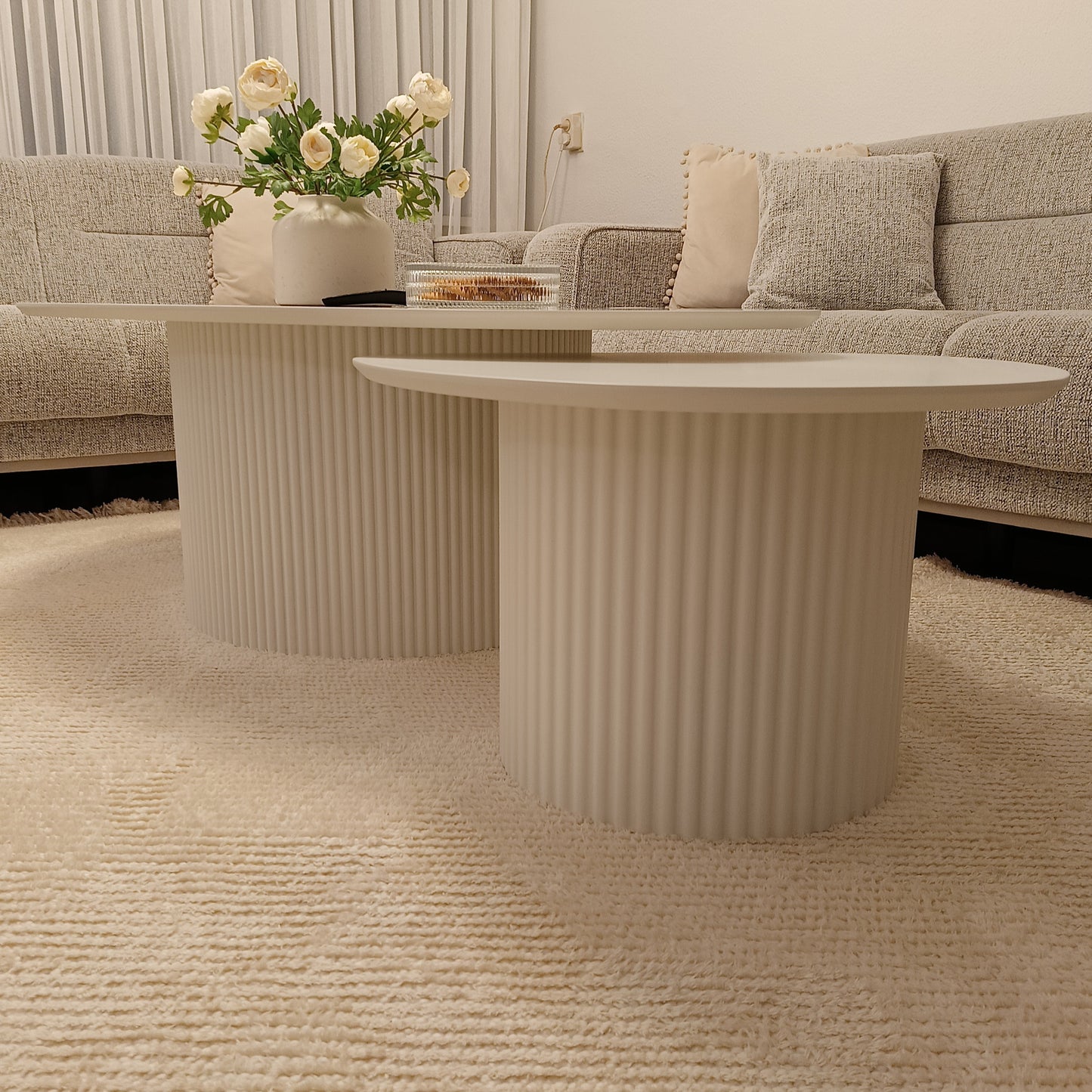 Torino Coffee Table Tweety Leg Off White Mdf