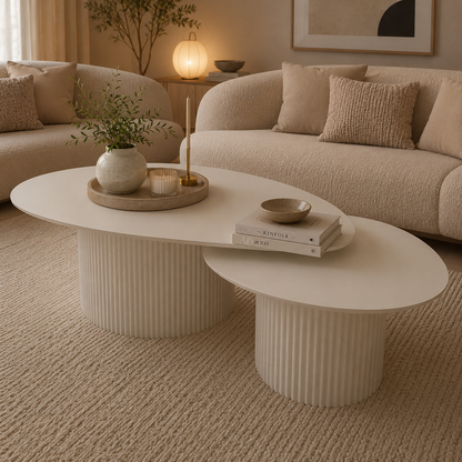 Torino salontafel - Tweety poot, off-white MDF