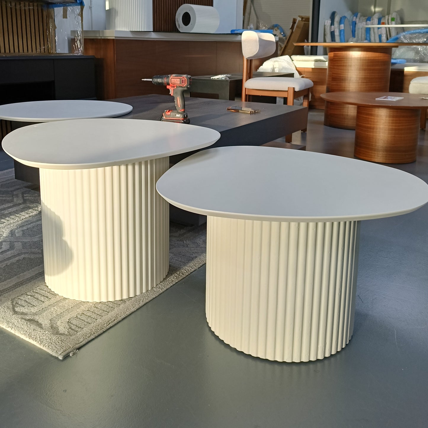 Torinoside Coffee Table Set Off White Mdf