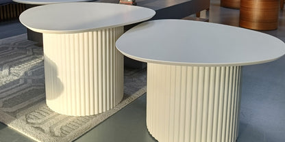 Torinoside Coffee Table Set Off White Mdf