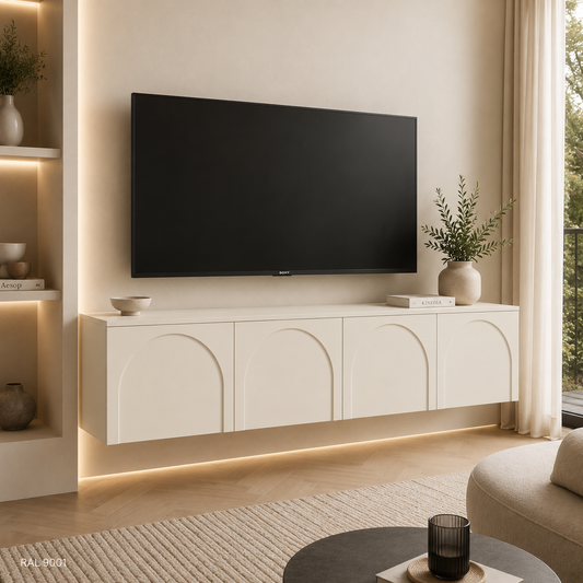 Wilma TV Ünitesi Krem MDF – genel ürün görünümü